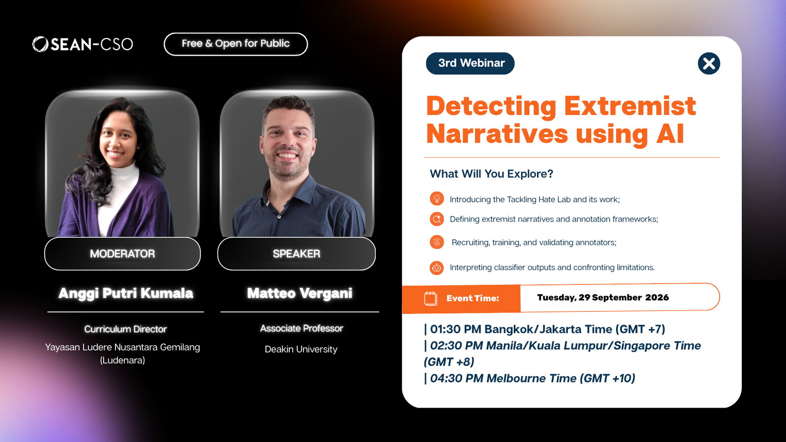 [SEAN-CSO 2026 WEBINAR] Before AI Detects Extremism, Humans Have to Define It